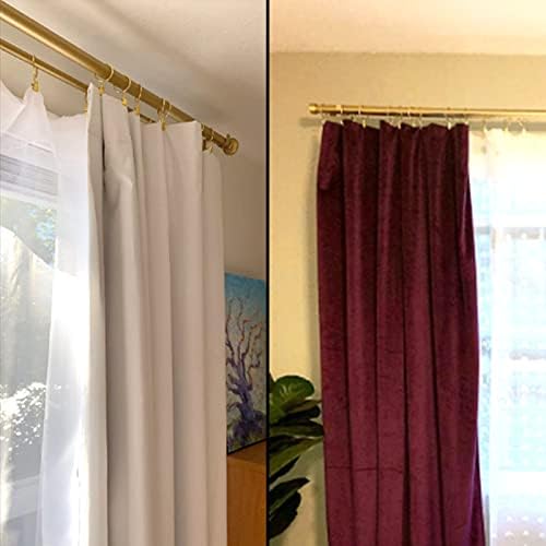 40 Pack Gold Curtain Rings with Clips Curtain Hooks