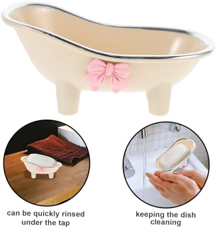 Hemobllo Bathtub Shape Soap Dish Decorative Holder
