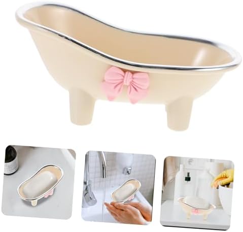 PRETYZOOM Bathtub Shaped Soap Dish Cute Design