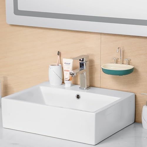 Foumiyfa 1pc Suction Cup Soap Dish - Durable Draining WhiteRed