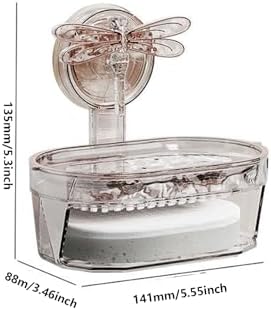 Dragonfly Suction Cup Soap Dish Holder for Shower and Sink