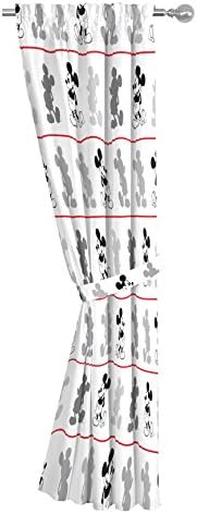 Disney Mickey Mouse Jersey White 4 Piece Curtain Set