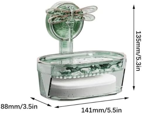 Wall Mounted Double Layer Soap Box with Suction Cup