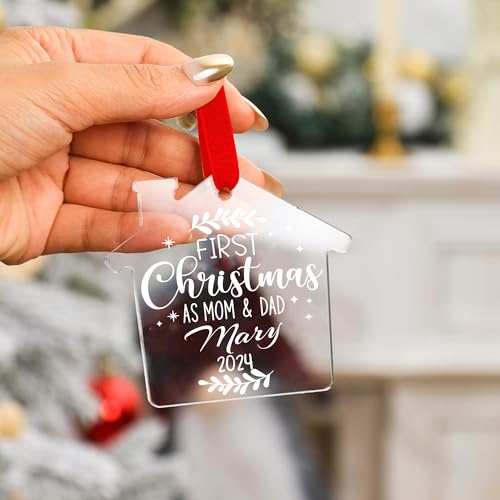 Personalized Babys First Christmas Acrylic Ornament 1