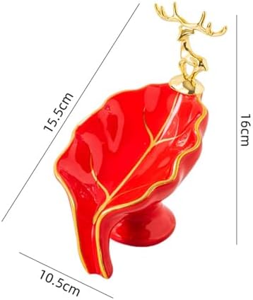 Leaf Shape Ceramic Soap Dish Holder Red
