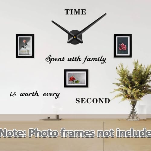 Mintime 3D Wall Clock Kit with Battery and Sticker