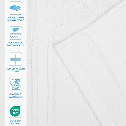 Superior Belmont Zero Twist Cotton Towel Set of 12 White