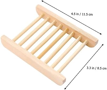 6Pcs Wooden Soap Holder Tray for Kitchen and Bathroom