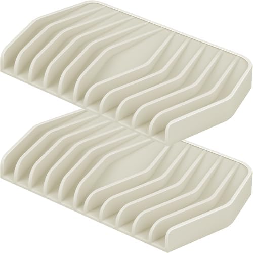 SAISN Silicone Soap Dish for Shower Beige