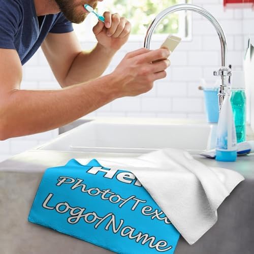 Custom Ultrafine Fiber Face Towel - Personalized Quick Dry Towel with Text and Image