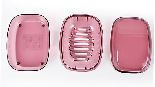 Amosfun Covered Plastic Soap Dish Holder