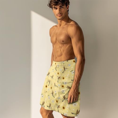 KUIFORTI Adjustable Hummingbird Towel Wrap for Men