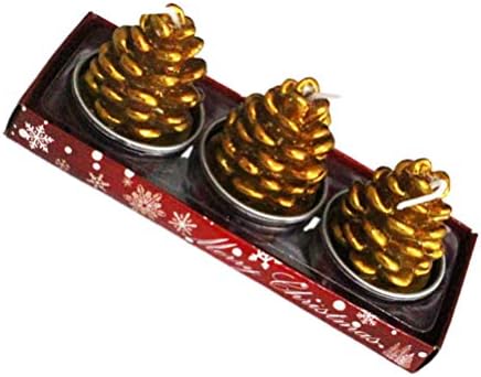 Amosfun 3 Pcs Christmas Candles Decorative Ornaments