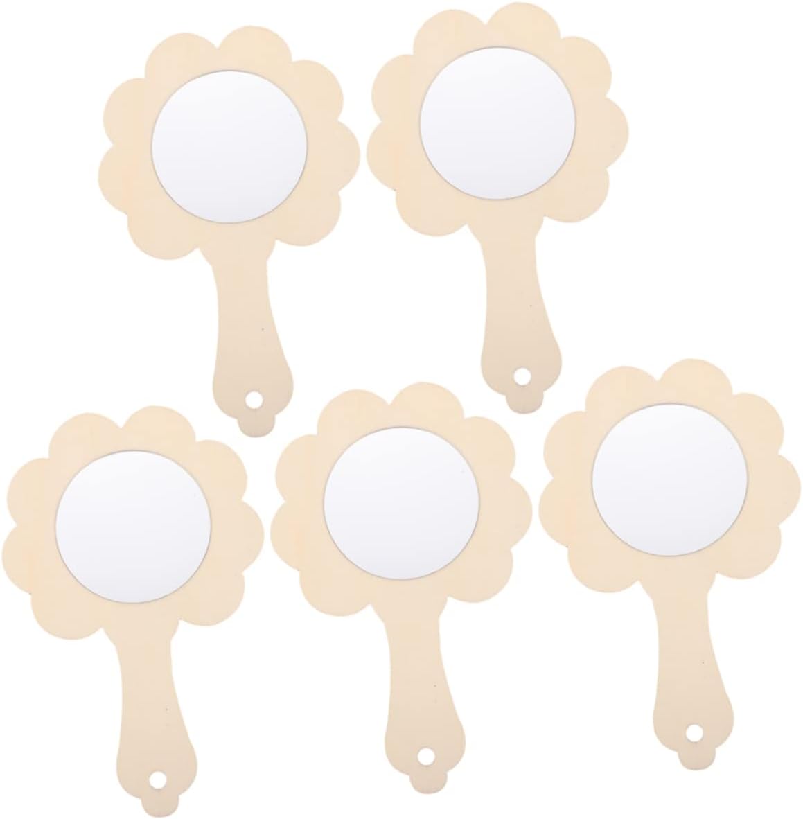 Angoily 5pcs Wooden Mirror Set for Kids
