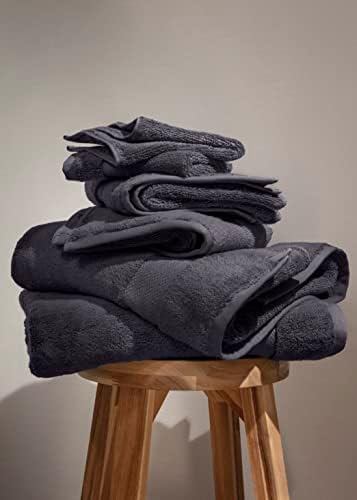100 Organic Cotton Towel Set of 6 Charcoal Black