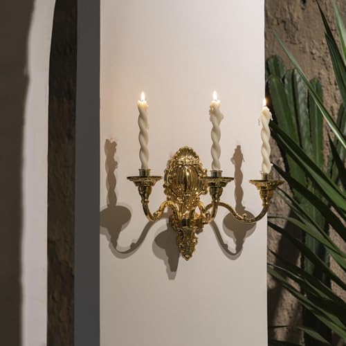 Capesaro 3-Candle Wall Sconces with Gold Crown