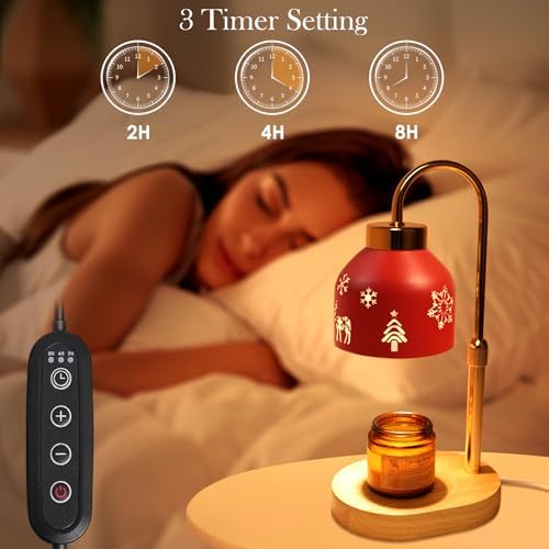 Loowoko Candle Warmer Lamp 2 Bulbs Dimmable with Timer