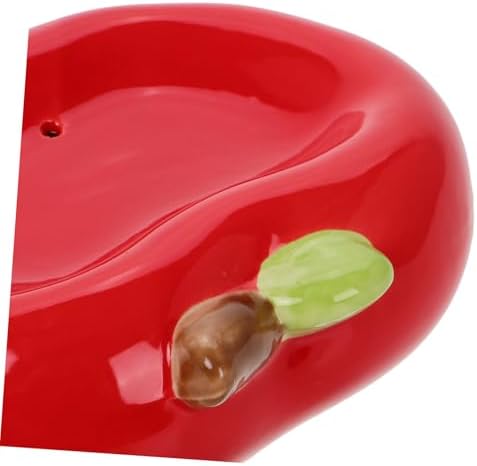 ABOOFAN Apple Ceramic Soap Dish with Drainage 1