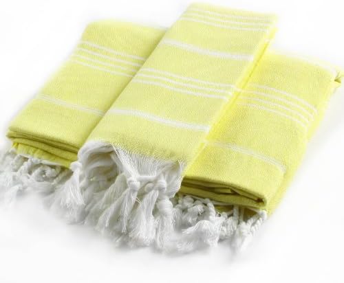 Cacala 2 Pieces Turkish Towel Set - Light Yellow 1