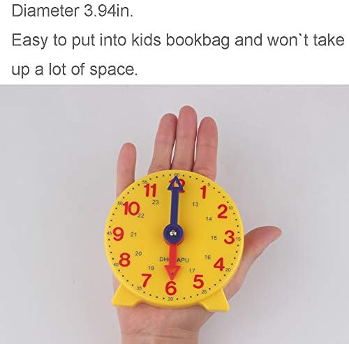 DHCHAPU Student Learning Clock 4 Inch 1224 Hour