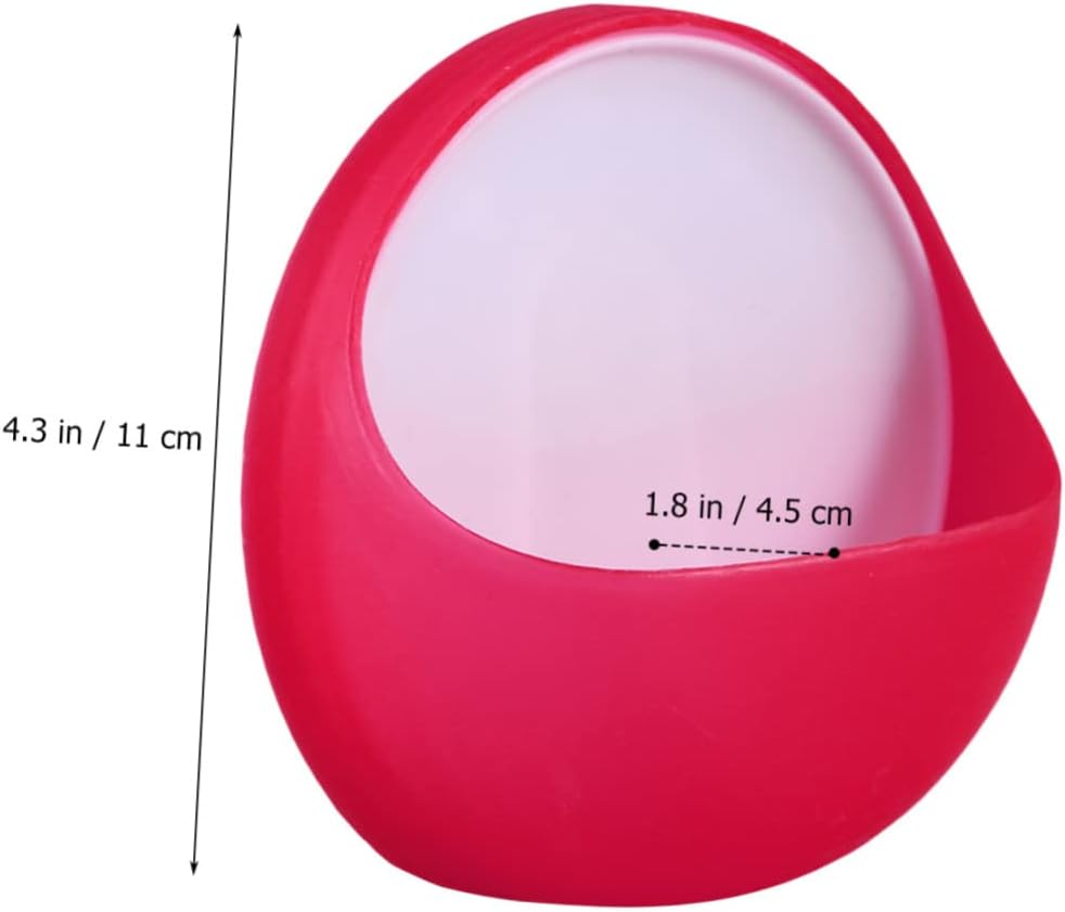 Amosfun Wall Mounted Soap Holder Red Suction Cup Drain Dish