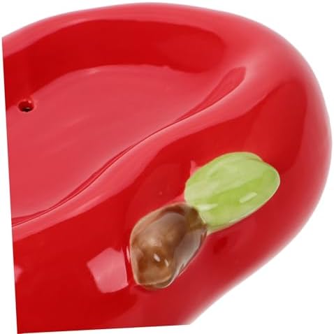 Alipis Apple Shaped Ceramic Soap Tray with Drainage Hole 1