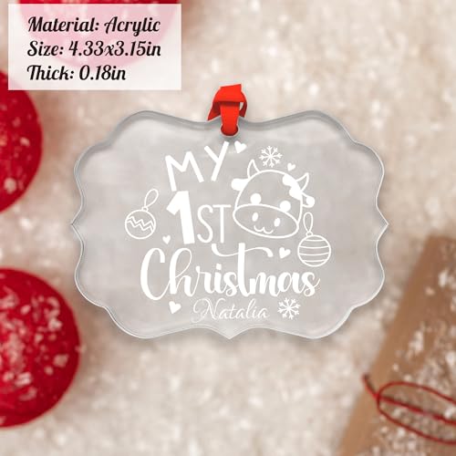 Personalized Babys First Christmas Ornament for Girl Boy 1