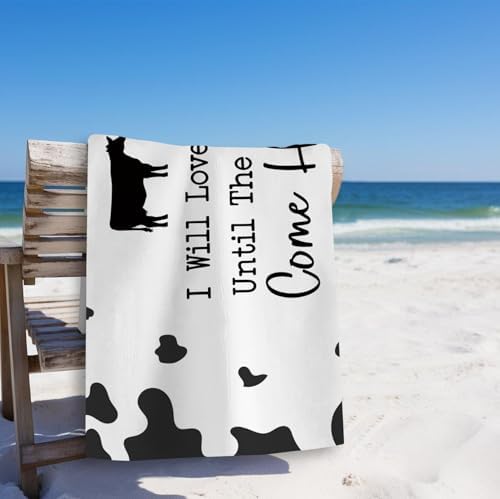 Ill Love You Till The Cows Come Home Beach Towel 29x60in