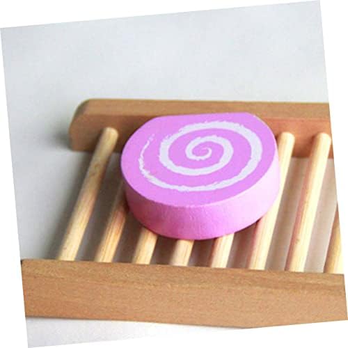 2 Pack Natural Wood Soap Tray Holder for Bathroom Kitchen