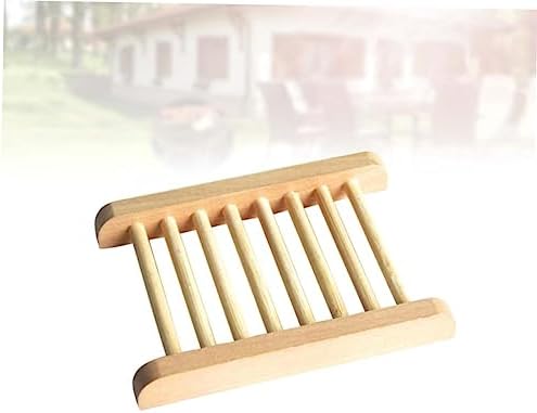 2Pcs Natural Wood Soap Dish Holder for Bathroom Kitchen and Shower 1