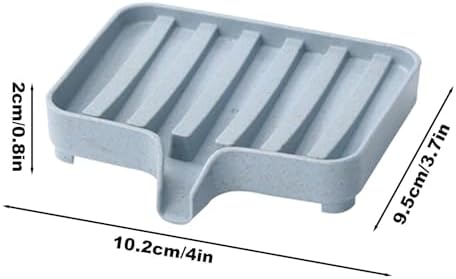 Durable Soap Holder with Drainage and Striped Design
