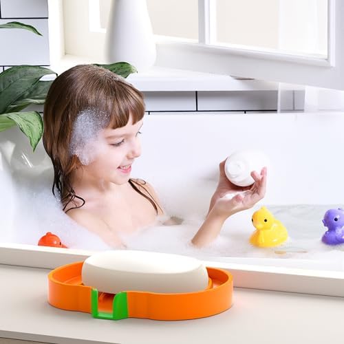 Eewudwok Silicone Self Draining Soap Dish 2pcs