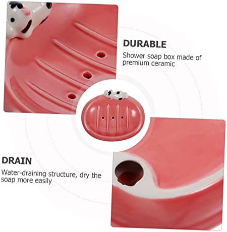 LIFKOME Ceramic Soap Dish for Shower and Bathroom Use 1