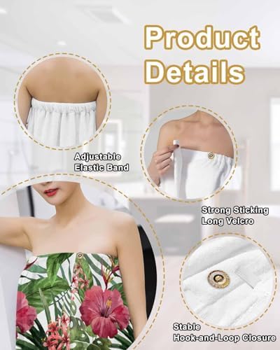 Huotupsine Tropical Bath Wrap Towel for Women