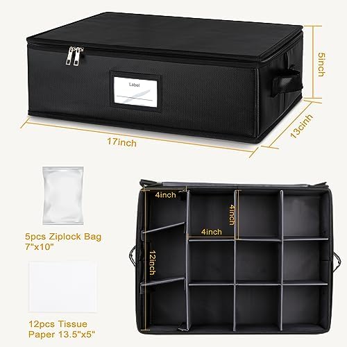 Fireproof Candle Storage Box with Dividers and Ziplock Bags 1
