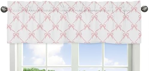 Sweet Jojo Designs Pink Bow Valance for Kids Room