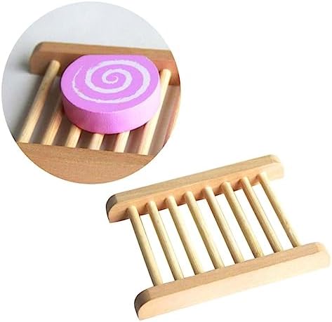 PRETYZOOM Natural Wood Soap Holder Shower Tray