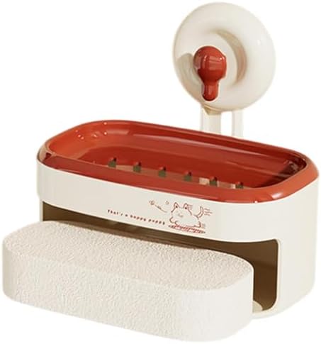 Sturdy Suction Cup Soap Dish for Shower Non-Drilling Wall Mount