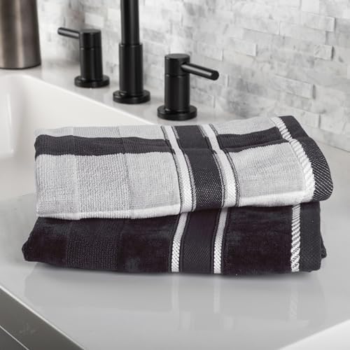Lavish Home 6 Piece Towel Set - Charcoal 1