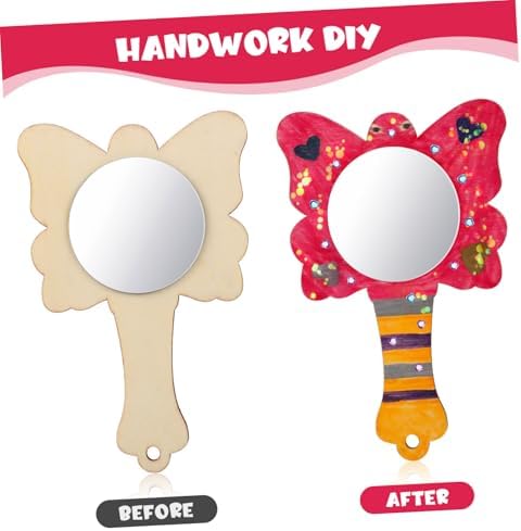 Veemoon Small Wooden Mirror Craft Kit