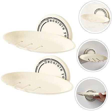 2pcs Wall Mounted Self Adhesive Soap Holder for Bathrooms