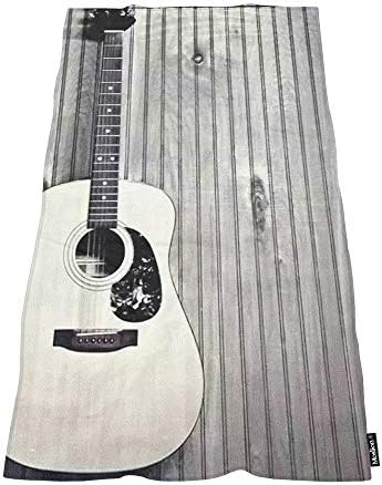 Moslion Soft Bath Towel Vintage Guitar Design