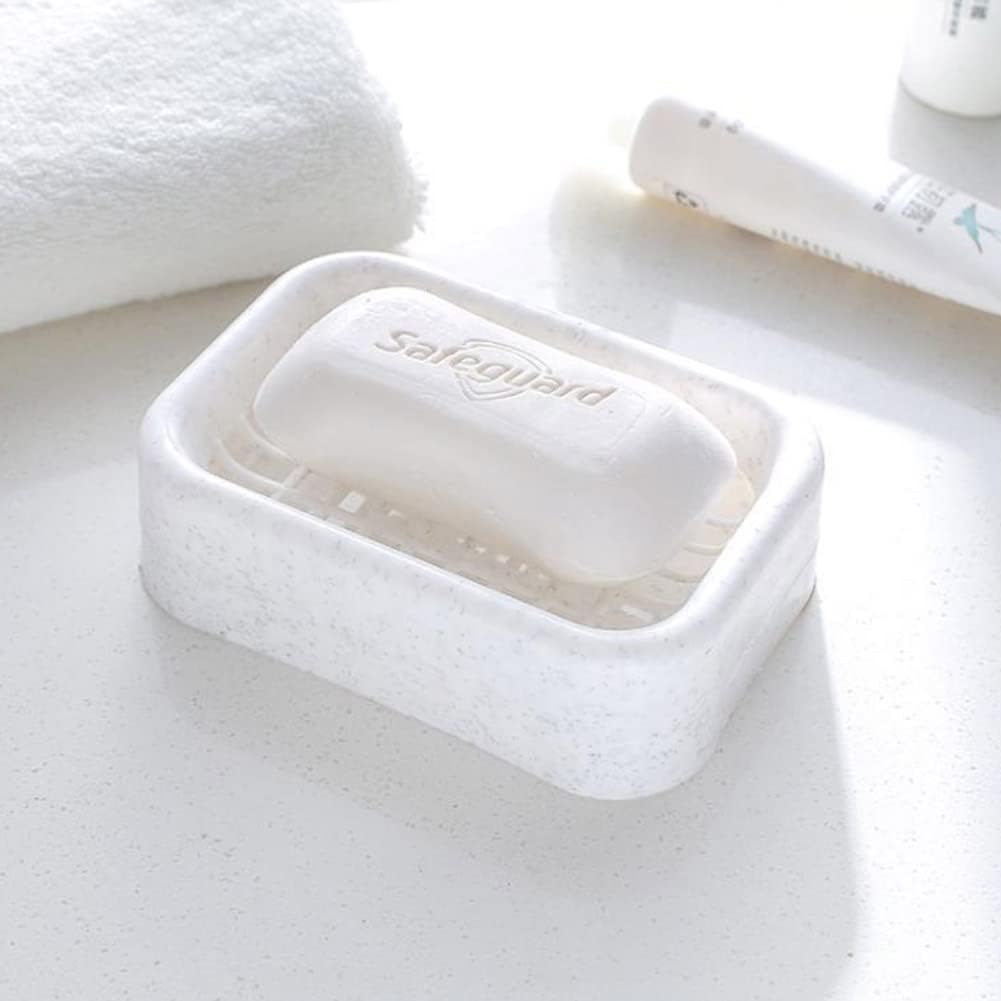 Cyrank Soap Dish Double Layer Draining Holder