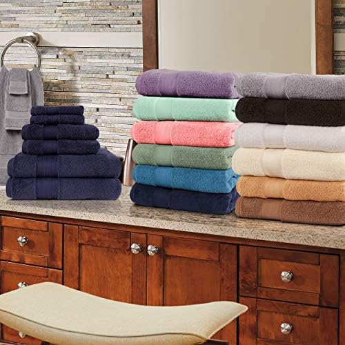 Superior Turkish Cotton 12-Piece Face Towel Set Black