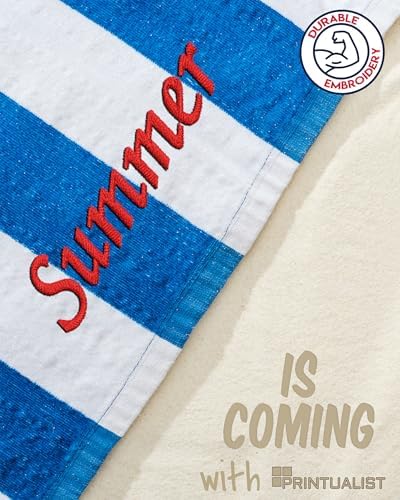 Personalized Embroidered Cabana Striped Beach Towels for Adults Kids