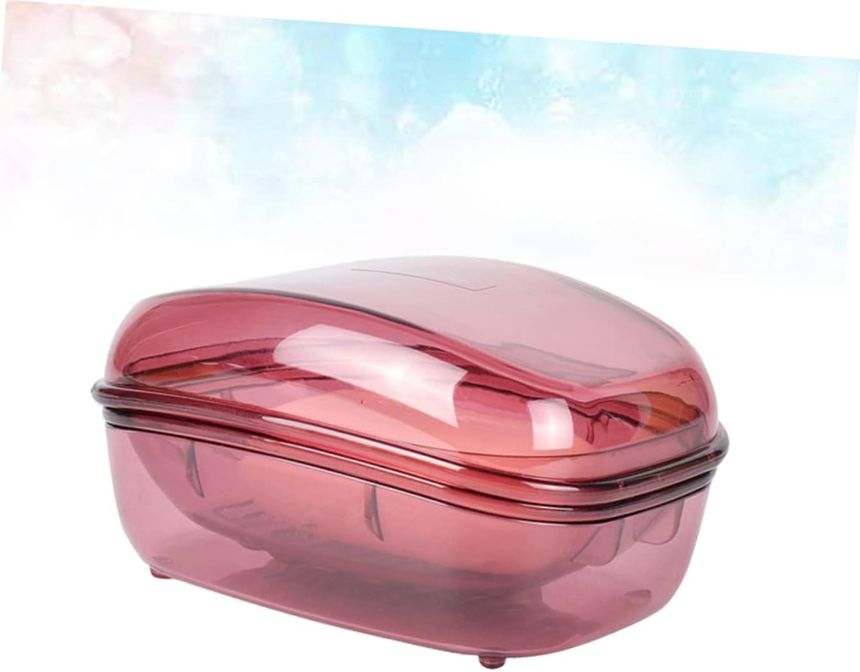 Amosfun Covered Plastic Soap Dish Holder