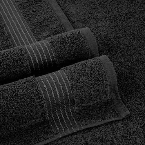 Elegant Comfort Premium Cotton Towel Set Black