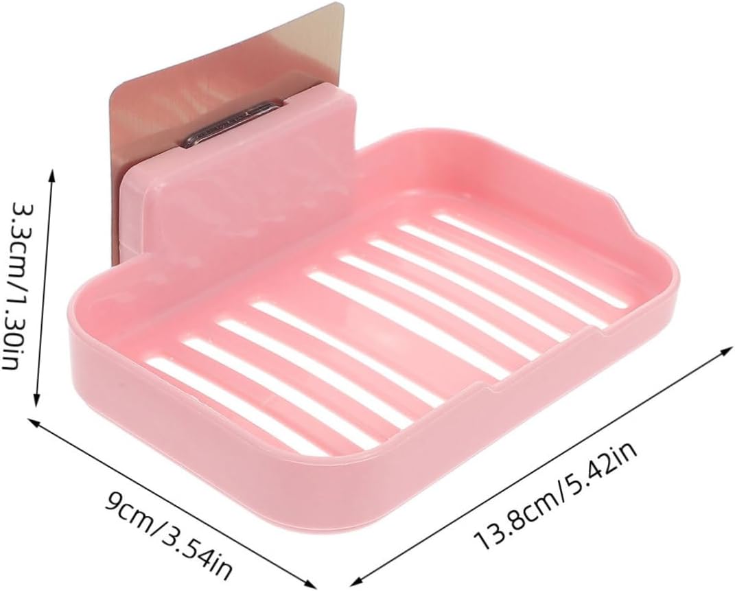 Healifty Wall-Mounted Soap Holder with Adhesive PP Material