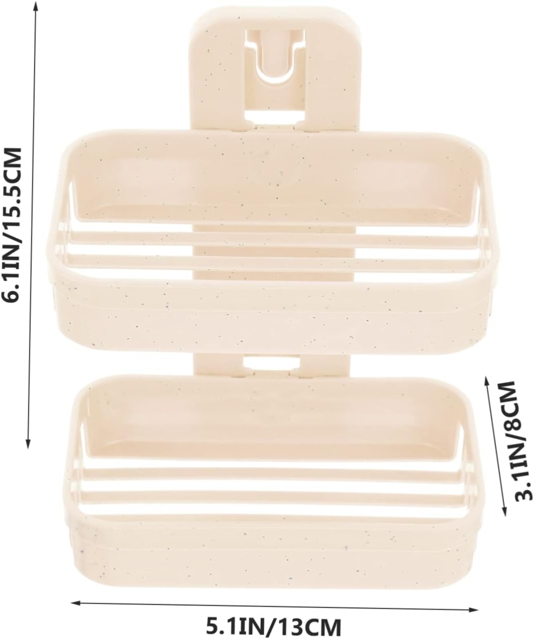 ABOOFAN 2-Layer Wall Soap Holder No Drilling Required
