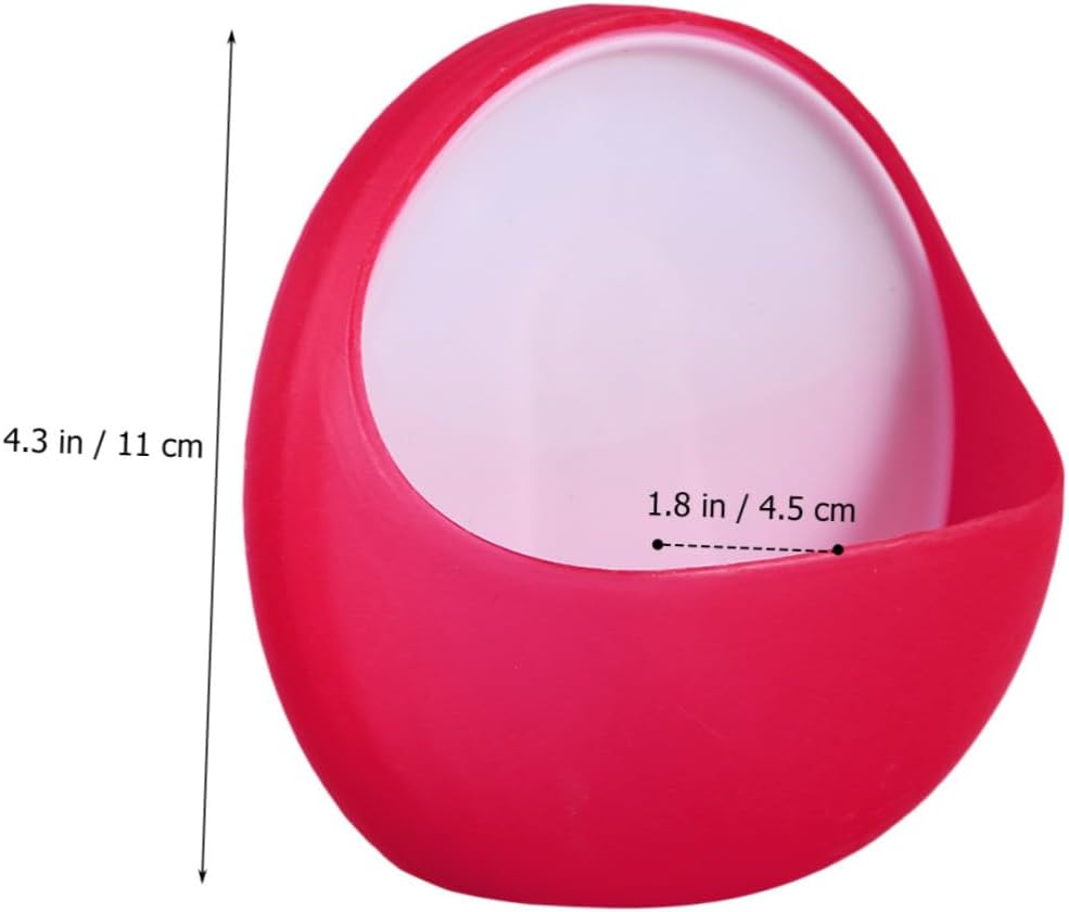 ABOOFAN Wall Mounted Soap Dish with Suction Cup Red for Smooth Surfaces